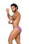 BIKINI POWER CUP – PURPLE MICROFIBER MEN’S SEXY BRIEF – GENITAL ENHANCING HYBRID UNDERWEAR & SWIMWEAR BY BLOKES