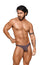 BIKINI POWER CUP – GRAY NYLON MEN’S SEXY BRIEF – GENITAL ENHANCING HYBRID UNDERWEAR & SWIMWEAR BY BLOKES