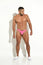 CLASSIC THONG – MEN’S BRAZILIAN STRING THONG IN FUCHSIA PINK MICROFIBER – BY BLOKES