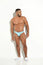 ERGONOMIC SEXY LOW RISE 3D POUCH TANGA SWIMWEAR FOR MEN IN AQUAMARINE BLUE LYCRA – BODY-ENHANCING DESIGN FOR MUSCULAR HIPS BY BLOKES