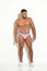 ERGONOMIC SEXY LOW RISE 3D POUCH TANGA SWIMWEAR FOR MEN IN LAVANDER LILAC LYCRA – BODY-ENHANCING DESIGN FOR MUSCULAR HIPS BY BLOKES