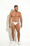 LUXE SPORT BIKINI – LUXURY BULGE-ENHANCING WHITE LYCRA MEN'S SWIM BRIEF USA BY BLOKES
