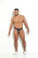 Y BACK MEN'S THONG G-STRING IN GRAY ANIMAL PRINT COTTON BY BLOKES
